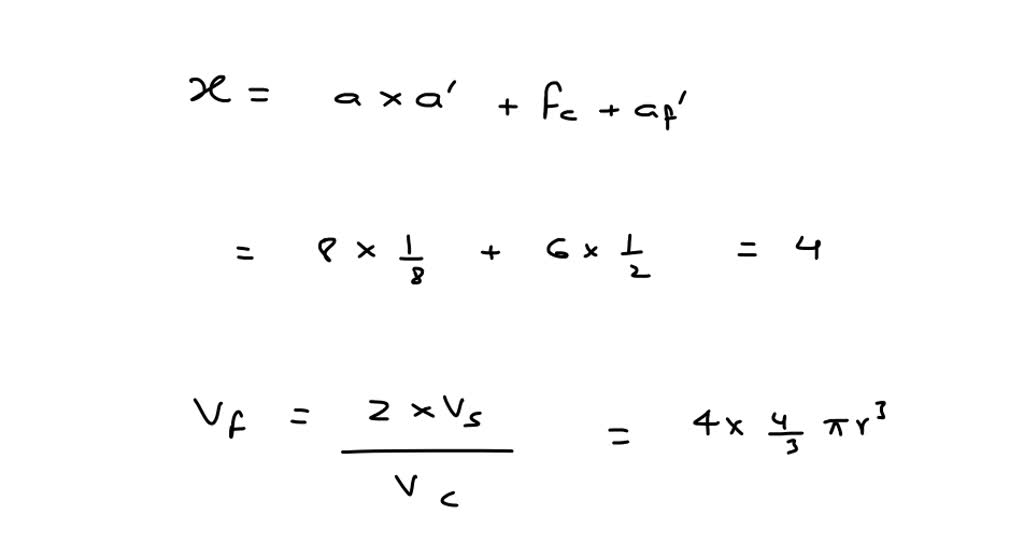 SOLVED:The fraction of volume occupied by atoms in a face centered ...