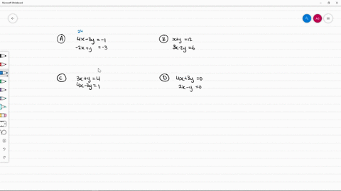 which-linear-system-has-the-solution-6-6-a-4-x-3-y-1-2-xy-3-b-xy12-3-x-2-y6-c-3-xy4-4-x-3-y1-d-4-x3-