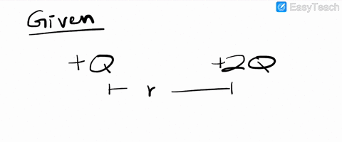 two-particles-with-charges-q-and-2q-repel-one-another-how-does-the-electric-force-acting-on-the-part