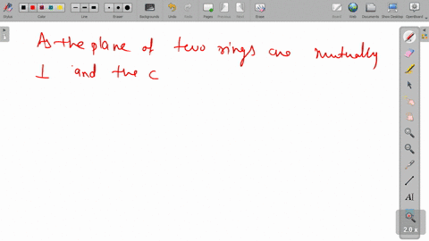 two-rings-of-the-same-radius-and-mass-are-placed-such-that-their-centres-are-at-a-common-point-and-t