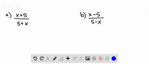 decide-whether-each-rational-expression-equals-1-1-or-neither-a-fracx55x-b-fracx-55-x-c-fracx5x-5-d-