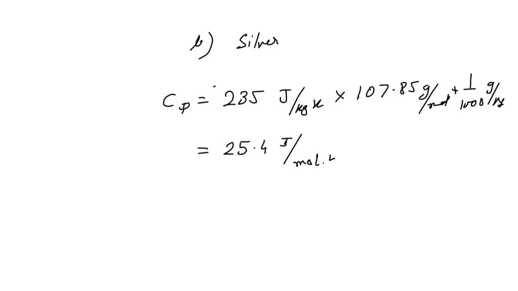 (a) Determine the room temperature heat, capacities at constant