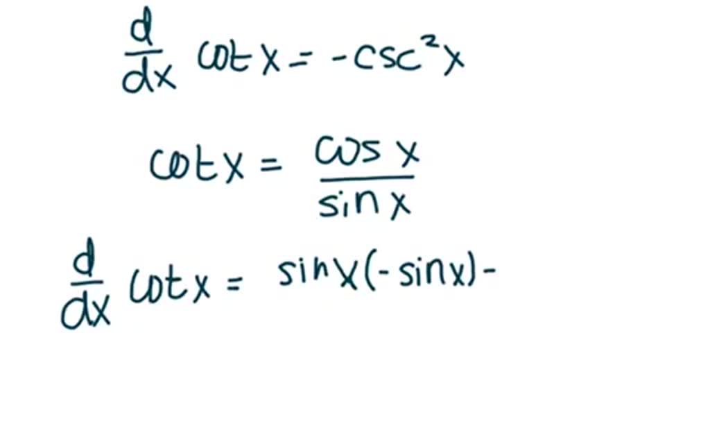 ⏩SOLVED:For the following exercises, use the quotient rule to derive ...