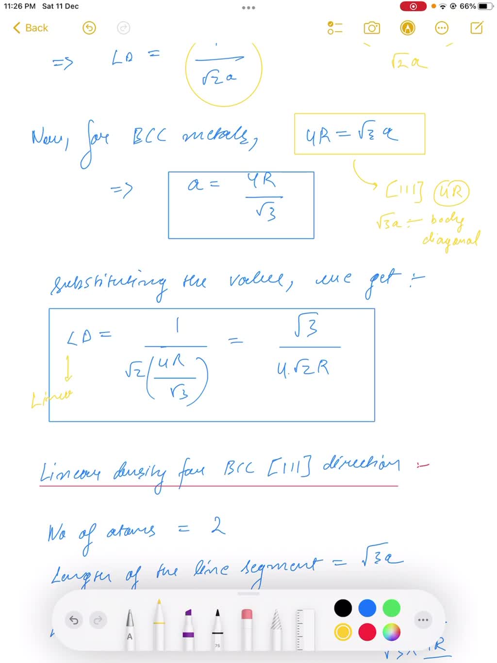 SOLVED:(a) Derive linear density expressions for BCC [110] and [111