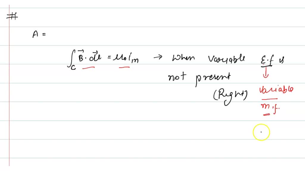 SOLVED:Assertion: The mathematical statement of ampere's law ∮B⃗ ·d l ...