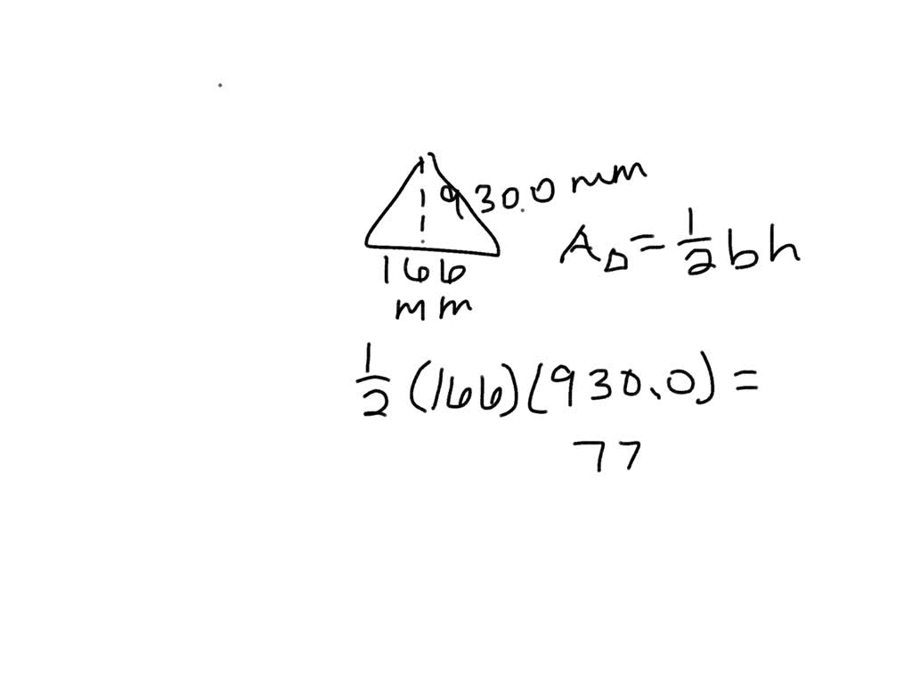 SOLVED:The formula for the area of a triangle is 1 / 2 ×base ×height ...