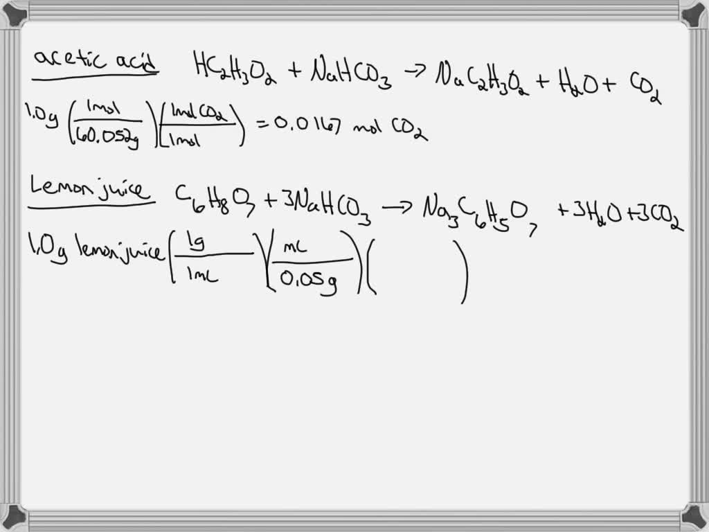 SOLVEDIf 1 g each of vinegar, lemon juice, and lactic acid react with