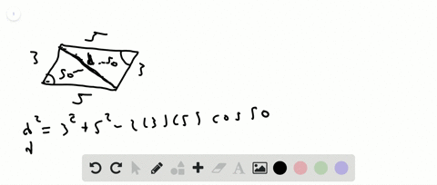geometry-a-parallelogram-has-sides-of-lengths-3-and-5-and-one-angle-is-50circ-find-the-lengths-of-th