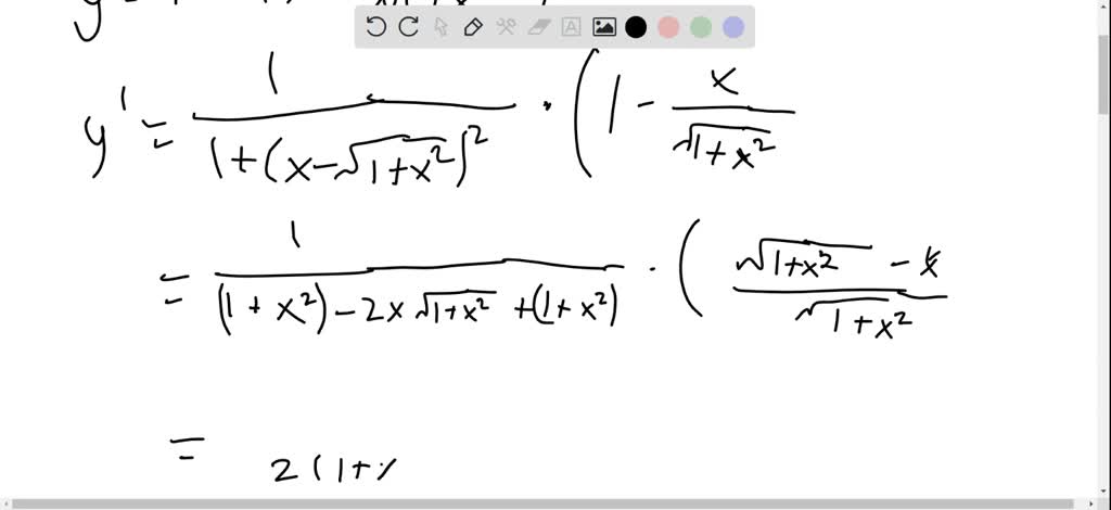 SOLVED:Prove that the derivative of \tan ^{-1} \frac{\sqrt{1+x^{2}}-1 ...