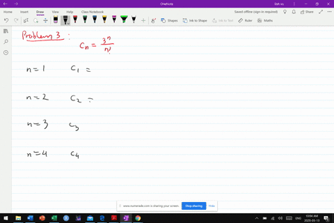 in-exercises-3-12-calculate-the-first-four-terms-of-the-sequence-starting-with-n1-c_nfrac3nn