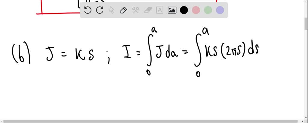 SOLVED:A steady current I flows down a long cylindrical wire of radius ...