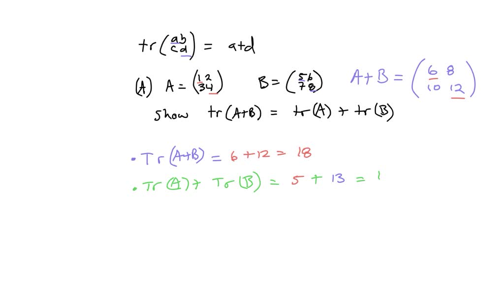 Trace Of A Square Matrix