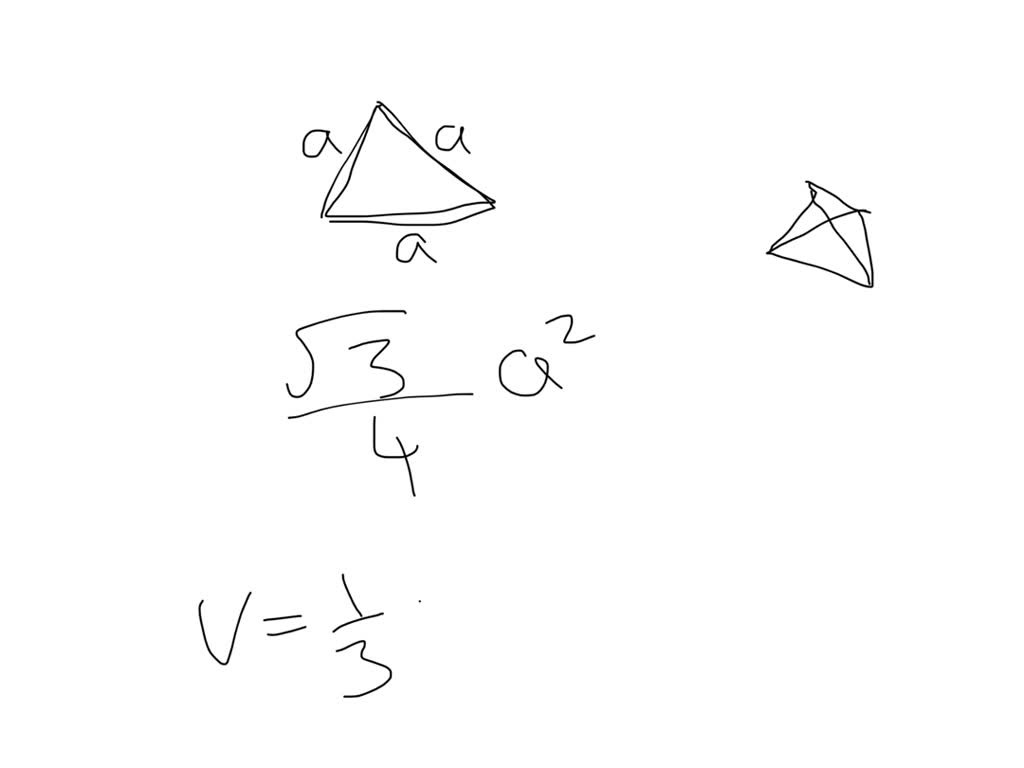 The base of a tetrahedron (a triangular pyramid) of height h is an