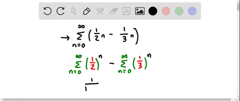 find-the-sum-of-the-convergent-series-sum_n0inftyleftfrac12n-frac13nright