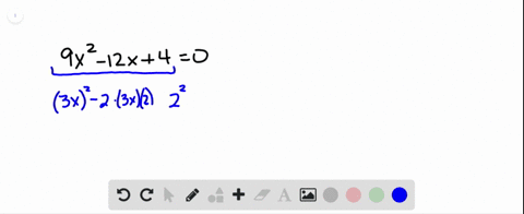 solve-9-x2-12-x40-a-3-b-frac23-c-frac23-d-3