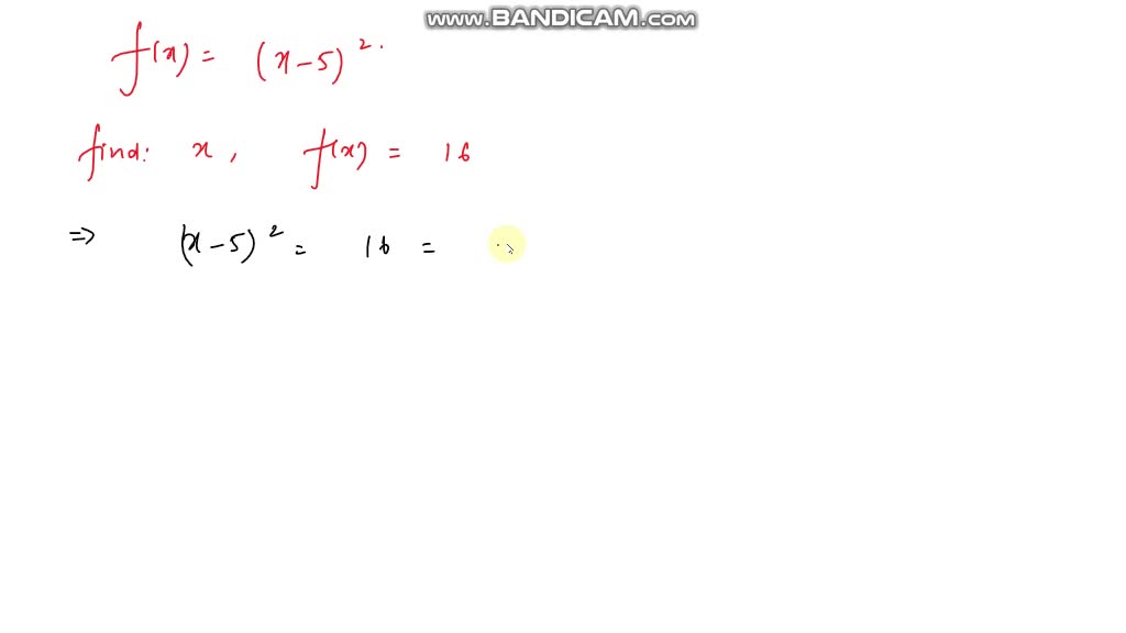 Find all complex-number solutions. Let f(x)=(x-5)^2 . Find x such that ...