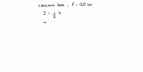 a-concave-lens-of-focal-length-20-mathrmcm-produces-an-image-half-in-size-of-the-real-object-the-dis