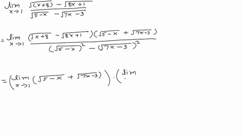 leftlim-_x-rightarrow-1-fracsqrtx8-sqrt8-x1sqrt5-x-sqrt7-x-3-text-ns-frac712right