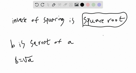 the inverse of squaring a number is finding its blank