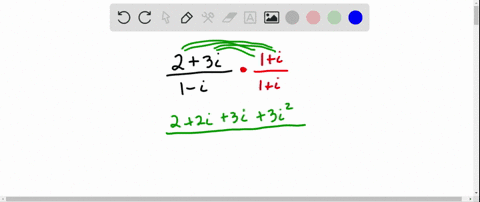 perform-the-indicated-operation-and-write-each-expression-in-the-standard-form-ab-i-frac23-i1-i