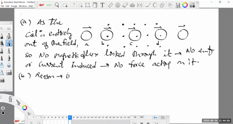 a-coil-is-moved-through-a-magnetic-field-as-shown-below-the-field-is-uniform-inside-the-rectangle-an