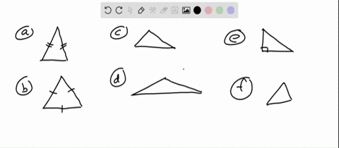 draw-an-example-of-each-type-of-triangle-a-isosceles-b-equilateral-c-scalene-d-obtuse-e-right-f-acut