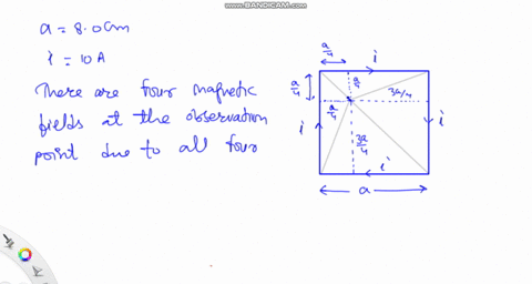 find-the-magnitude-and-direction-of-the-magnetic-field-vecb-at-point-p-in-fig-30-32-for-i10-mathrma-