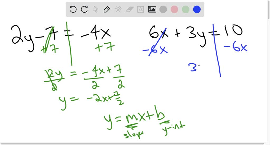 SOLVED:a. Write Each Linear Equation In Slope-intercept Form. B. From ...