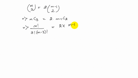 solve-for-n-leftbeginarrayln-3endarrayright2-cdotleftbeginarraycn-1-2endarrayright