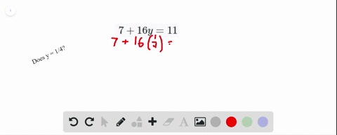 tell-whether-the-given-number-is-a-solution-of-each-equation-716-y11-frac14