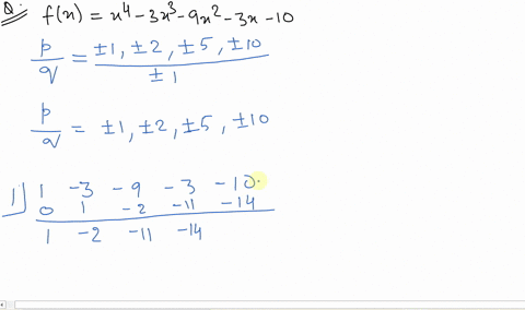 find-only-the-rational-zeros-of-the-function-if-there-are-none-state-this-fxx4-3-x3-9-x2-3-x-10