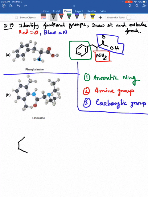 identify-the-functional-groups-in-the-following-substances-and-convert-each-drawing-into-a-molecular