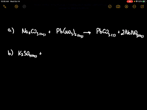 write-a-molecular-equation-for-the-precipitation-reaction-that-occurs-if-any-when-each-pair-of-solut