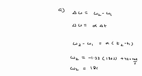a-rotating-flywheel-slows-down-with-constant-angular-acceleration-due-to-friction-in-its-bearings-at