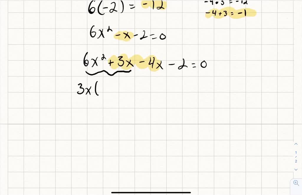 solved-solve-the-given-quadratic-equations-by-factoring-x-2-x-6-0