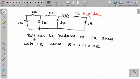 in-the-circuit-shown-in-fig-the-reading-of-ammeter-is-a-1-mathrma-b-2-mathrma-c-3-mathrma-d-4-mathrm