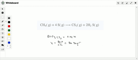 the-percent-yield-of-the-following-reaction-is-consistently-92-mathrmch_4mathrmg4-mathrmsmathrmg-lon