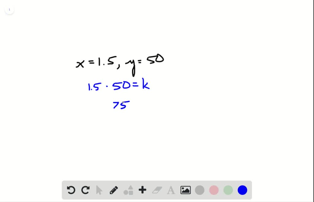 SOLVED:The Variables X And Y Vary Inversely. Use The Given Values To ...