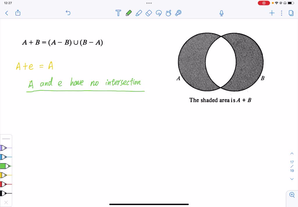 If A And B Are Any Two Sets, Their Symmetric Difference Is The Set A+B ...