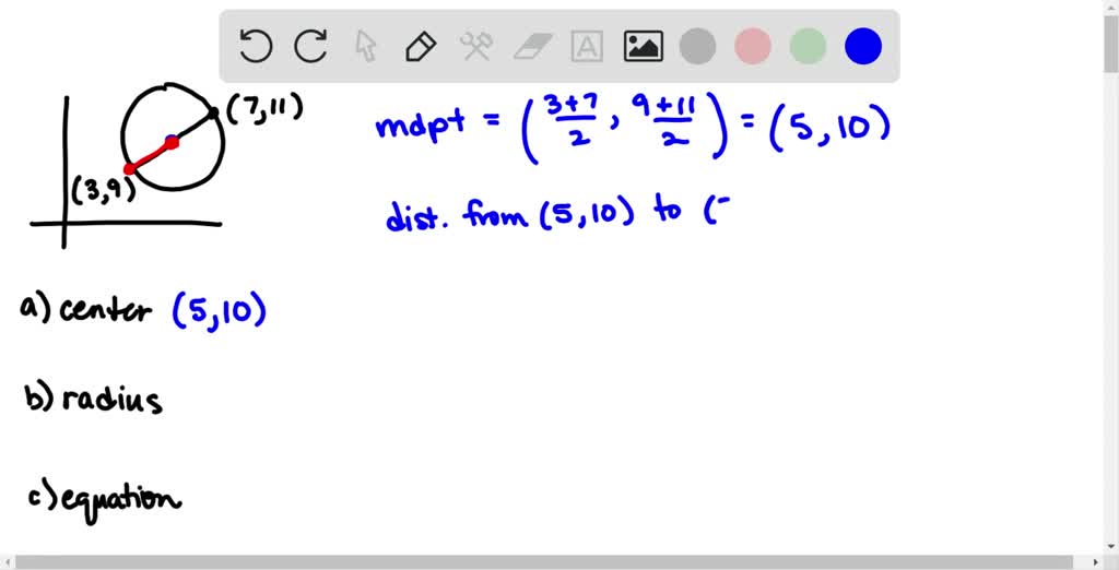 A line segment through the center of each circle intersects the circle ...