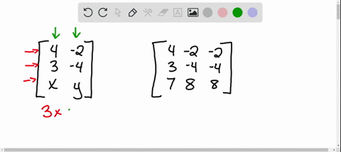 if-possible-find-values-for-x-and-y-so-that-the-matrices-a-and-b-are-equal-aleftbeginarrayrr4-2-3-4-