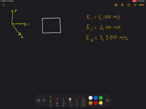 a-flat-surface-with-area-014-mathrmm2-lies-in-the-x-y-plane-in-a-uniform-electric-field-vece51-hat-2