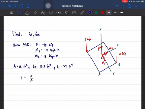 ⏩SOLVED:Determine the normal stress developed at points A and B ...