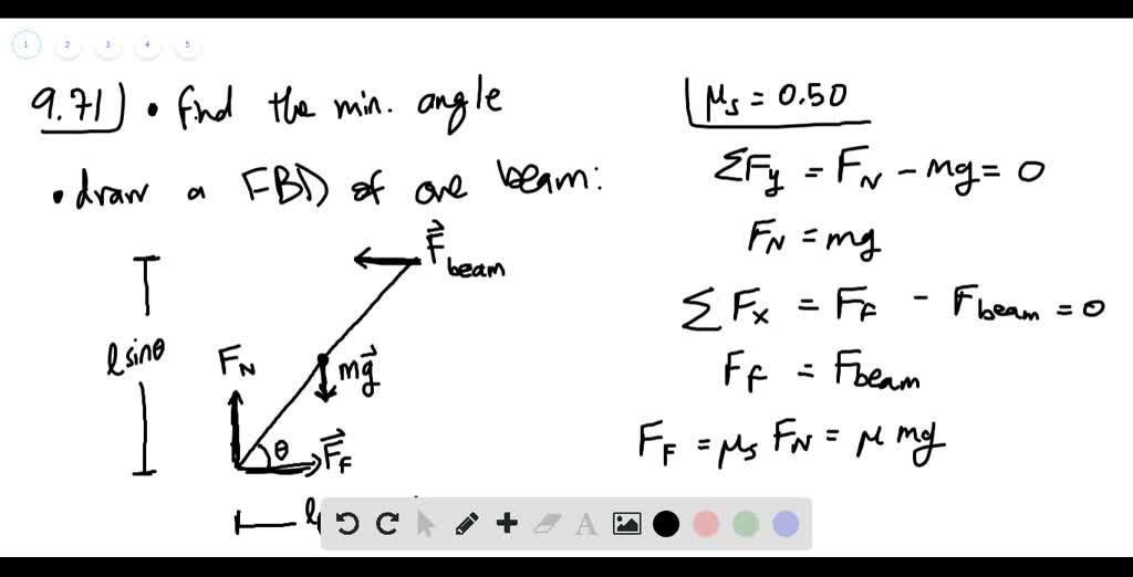 SOLVED: Two identical, uniform beams are symmetrically set up against ...