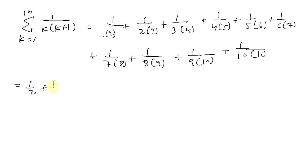 SOLVED:Use the rules of summation and the summation formulas to ...