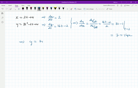 a-find-the-equation-of-the-tangent-line-to-the-curve-x2-t4-quad-y8-t2-2-t4-at-t1-without-eliminating