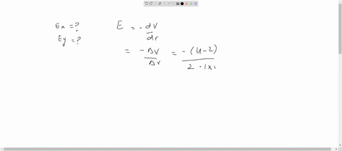 the-figure-below-shows-two-equipotential-lines-in-x-y-plane-for-an-electric-field-the-scales-are-mar