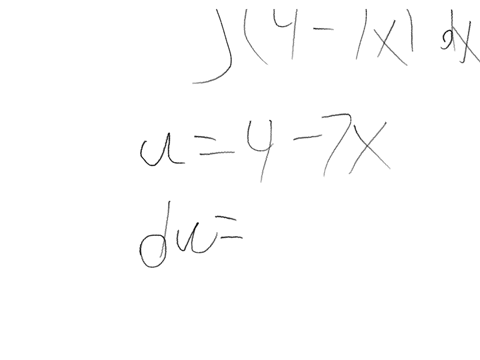 what-change-of-variables-would-you-use-for-the-integral-int4-7-x-6-d-x