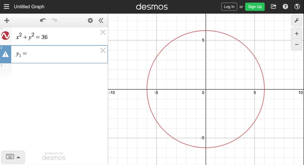 SOLVED:Use a graphing calculator in function mode to graph each circle ...