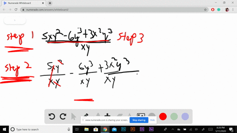 simplify-frac5-x-y2-6-y33-x2-y3x-y